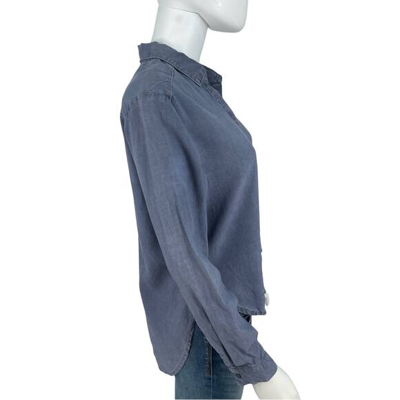 Cloth & Stone Women’s Chambray Blue Button-Down Shirt Size Petite XS - Picture 4 of 5